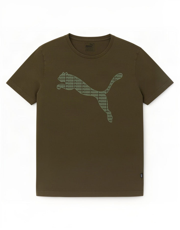 T-shirt grafica da uomo Puma Top Small Khaki