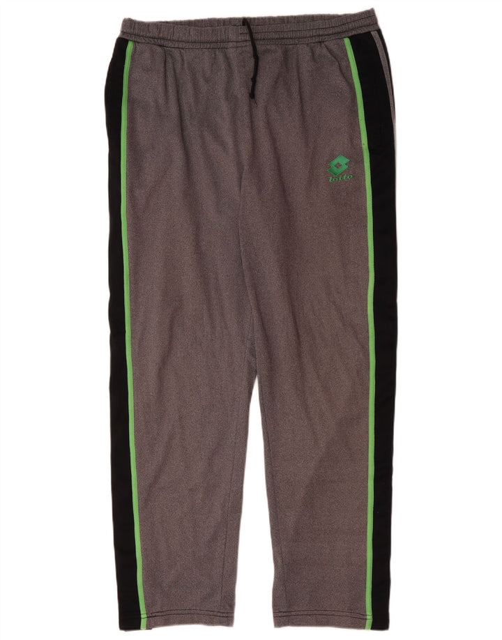 Pantaloni da tuta da uomo Lotto UK 40/42 Large Grigio Colourblock Poliestere