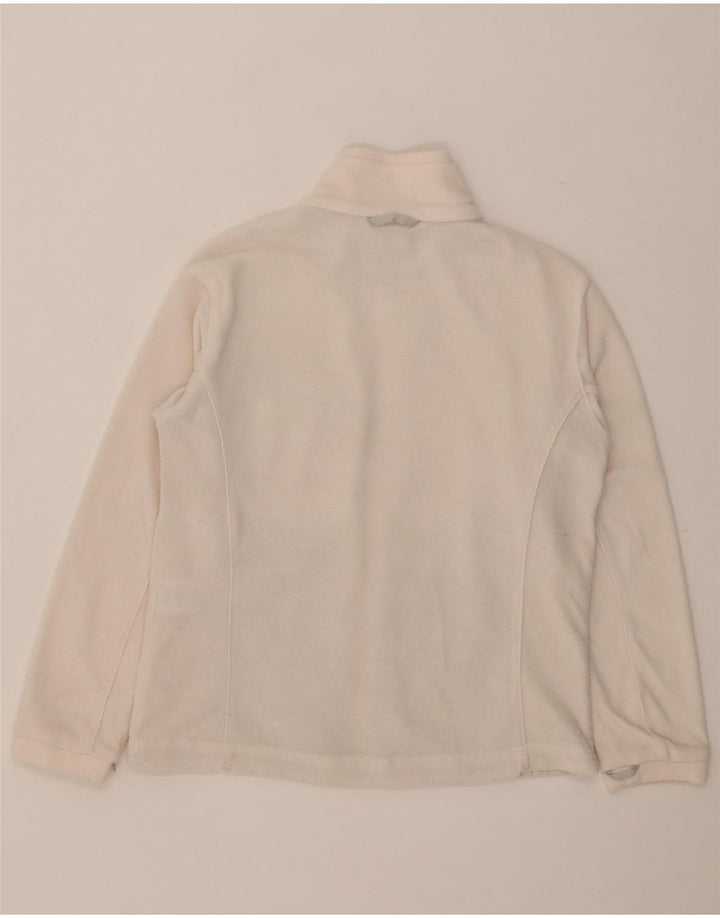 Giacca in pile fodera da donna Columbia UK 14 poliestere bianco medio