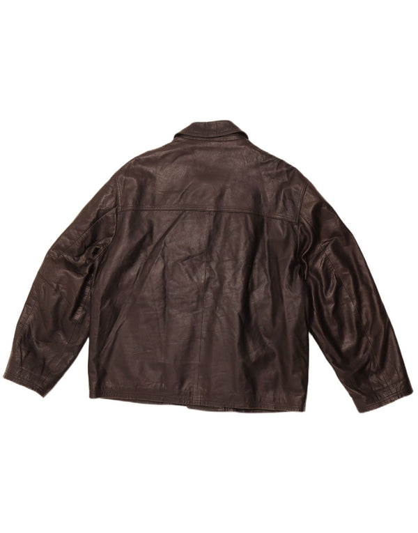 Giacca in pelle da uomo VINTAGE UK 40 grande in pelle nera