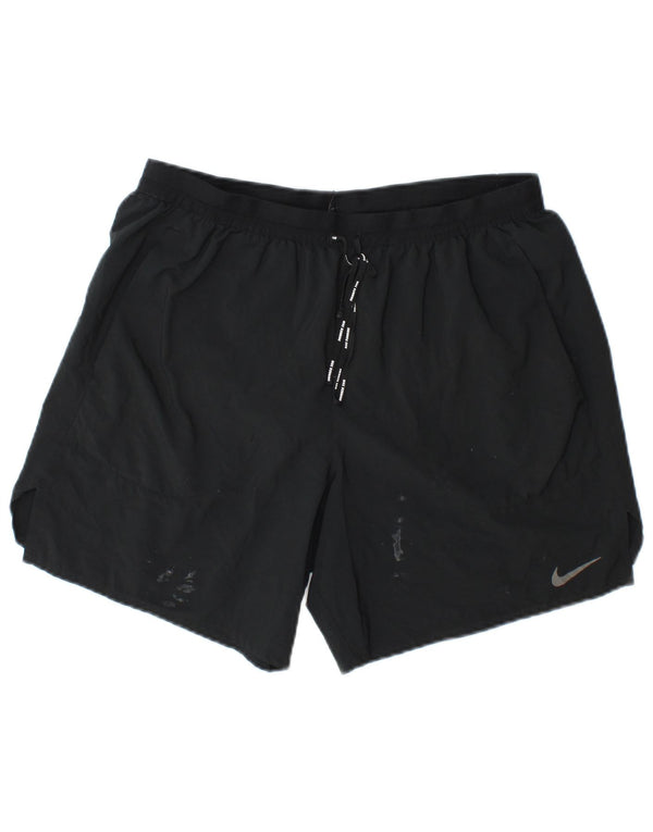 Pantaloncini sportivi Nike da uomo Dri Fit grandi in poliestere blu navy