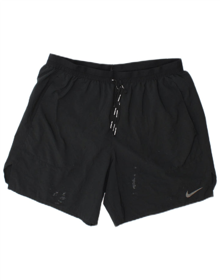 Pantaloncini sportivi Nike da uomo Dri Fit grandi in poliestere blu navy