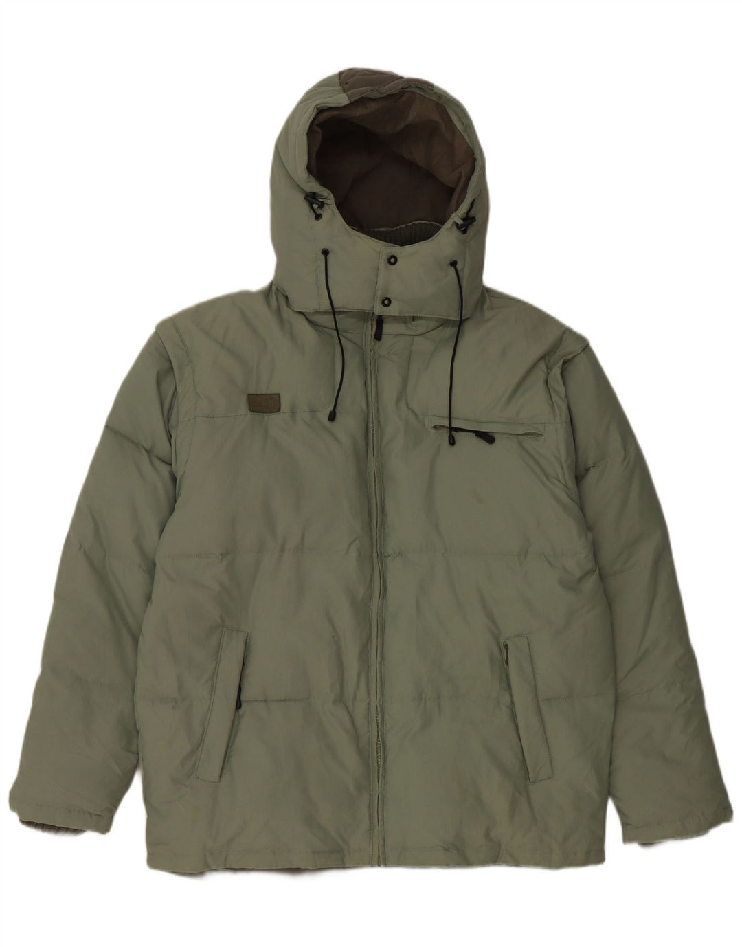 Giacca imbottita con cappuccio Fila da uomo UK 40 Large Verde Poliammide