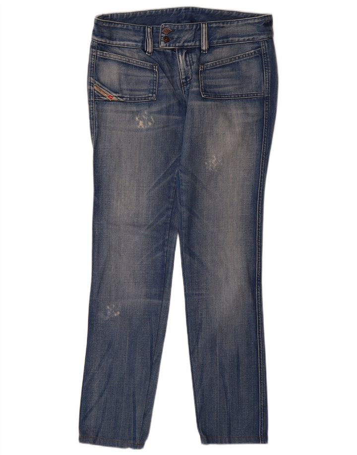 Jeans slim effetto consumato da donna DIESEL W29 L32 cotone blu