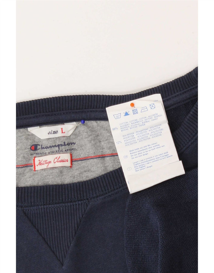 Felpa grafica Champion da uomo Heritage Classics, grande, blu navy