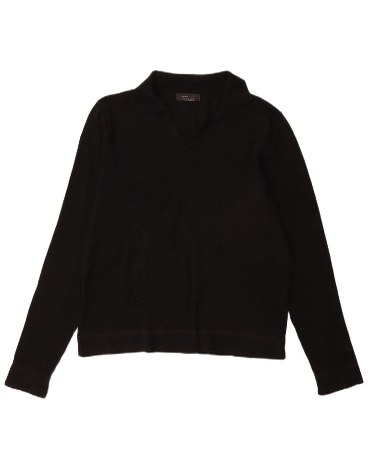 Maglione ZARA da uomo con collo alto grande nero