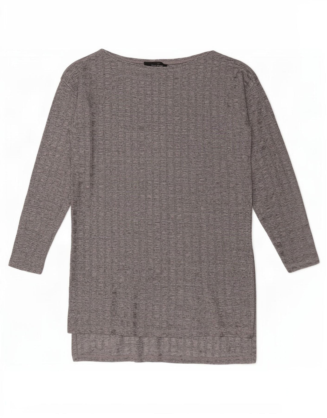 Top tunica a maniche lunghe da donna Zara UK 10 piccoli quadri grigi