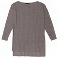 Top tunica a maniche lunghe da donna Zara UK 10 piccoli quadri grigi