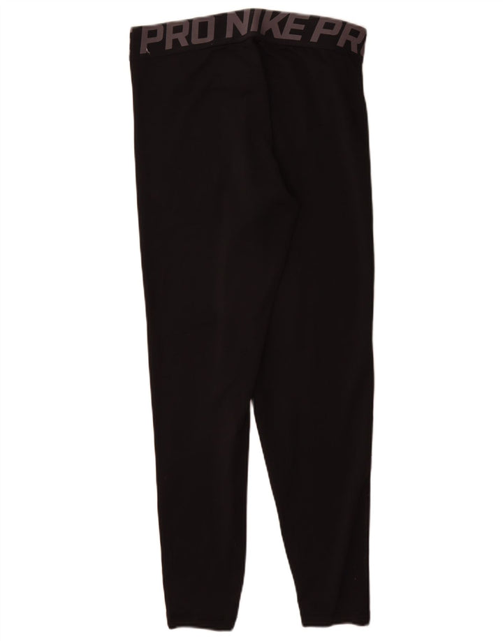 Leggings grafici Nike Dri Fit da donna UK 14 poliestere nero medio