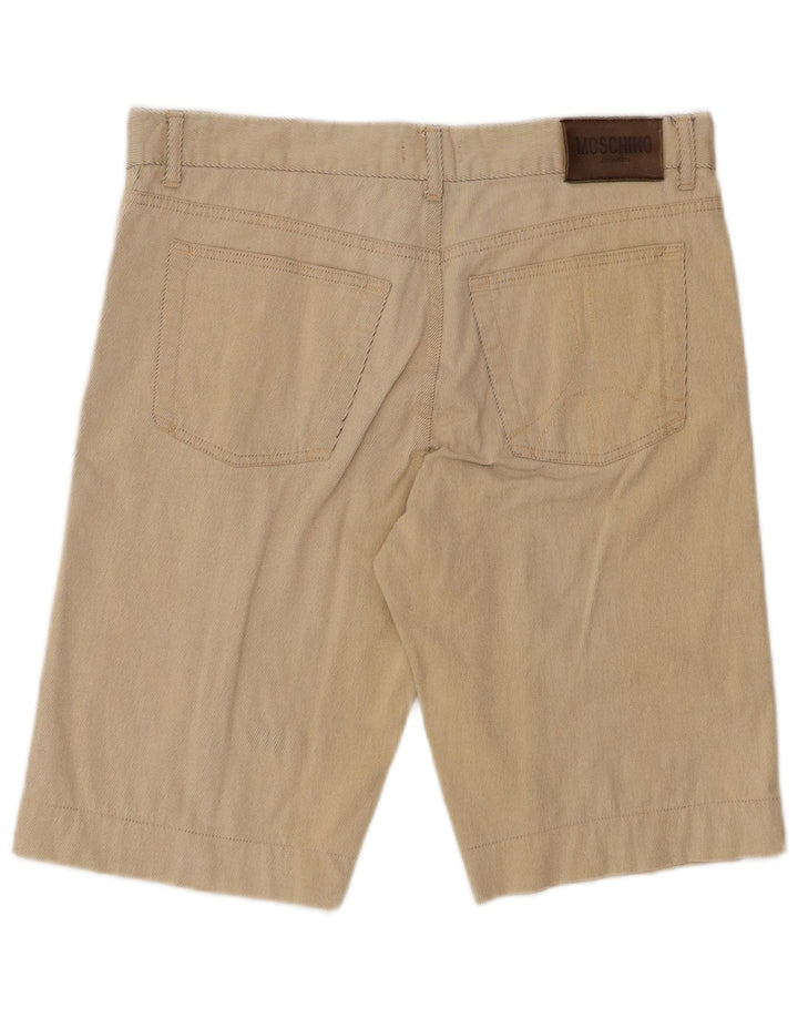 Pantaloncini casual da uomo Moschino W36 grande gessato beige