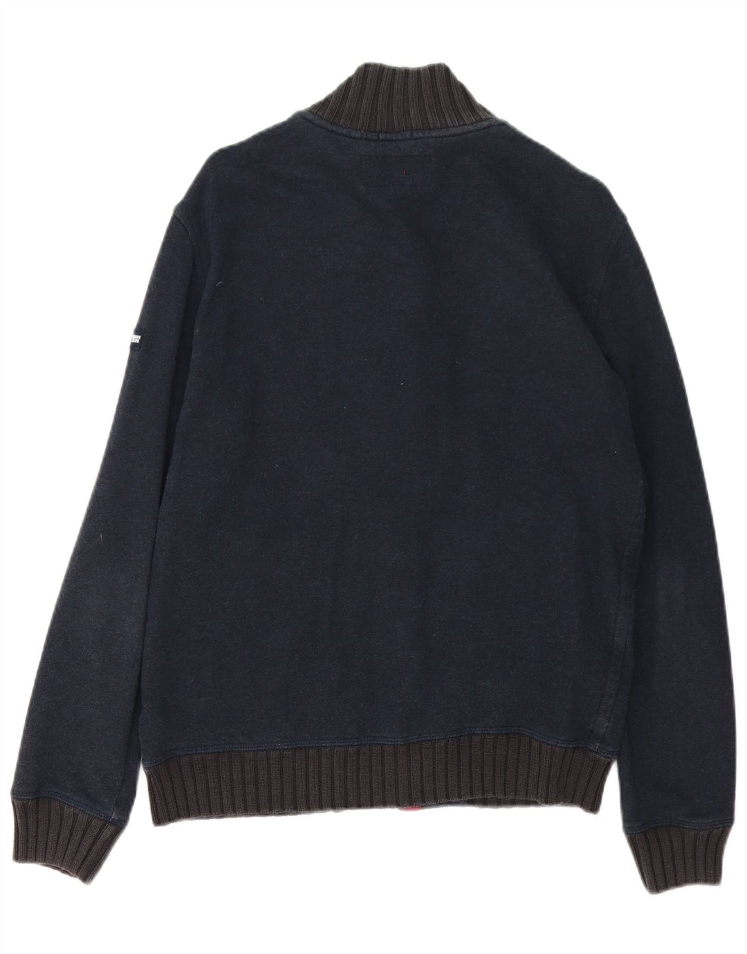 Armani Jeans Uomo Cardigan Maglione Grande Cotone Blu Navy