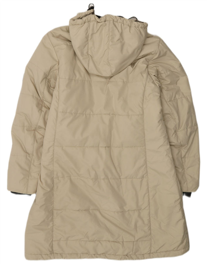 JACK WOLFSKIN Womens Hooded Padded Coat UK 16 Large  Off White Polyester Vintage Jack Wolfskin and Second-Hand Jack Wolfskin from Messina Hembry 