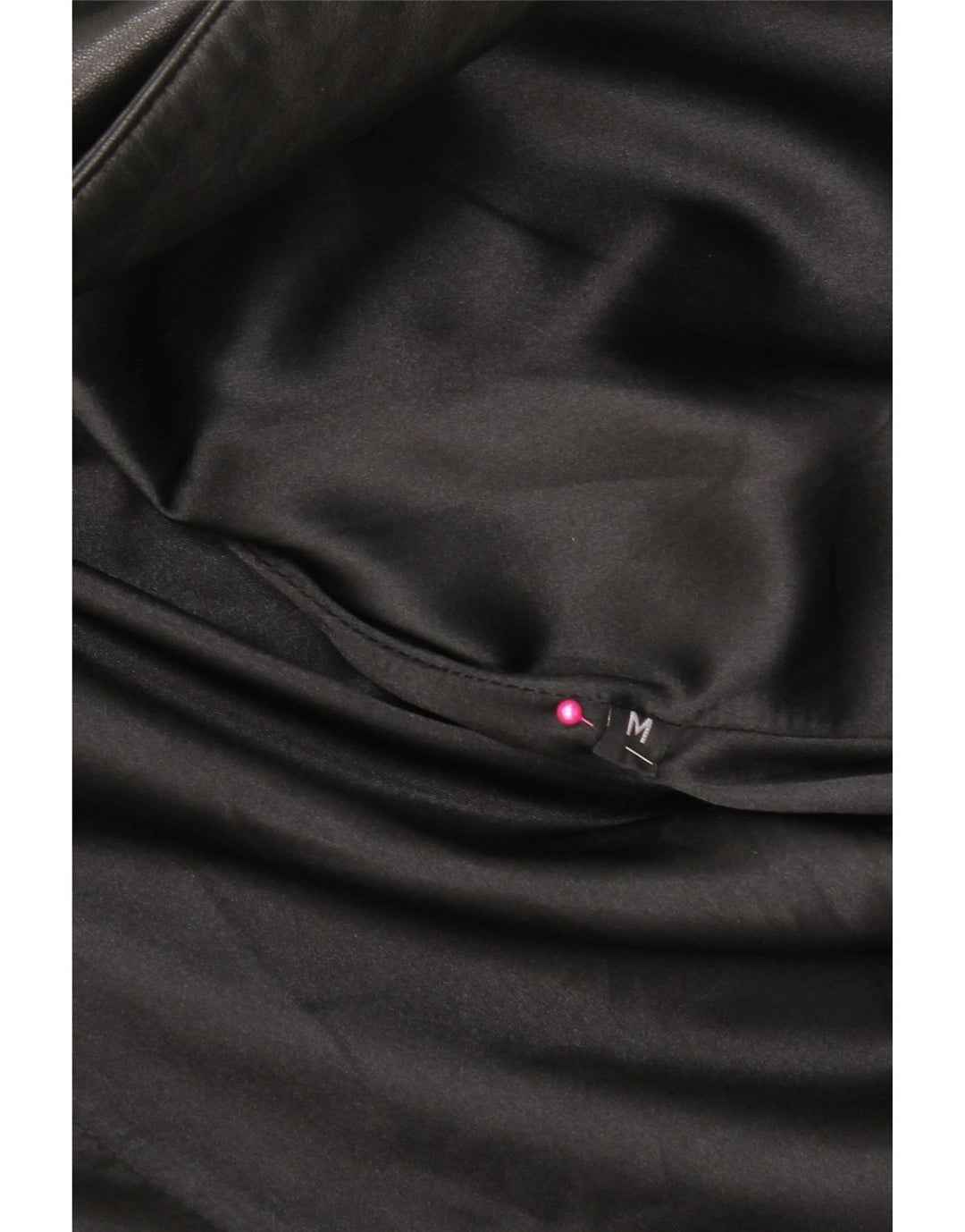 Giacca in pelle da donna vintage UK 14 in pelle nera media