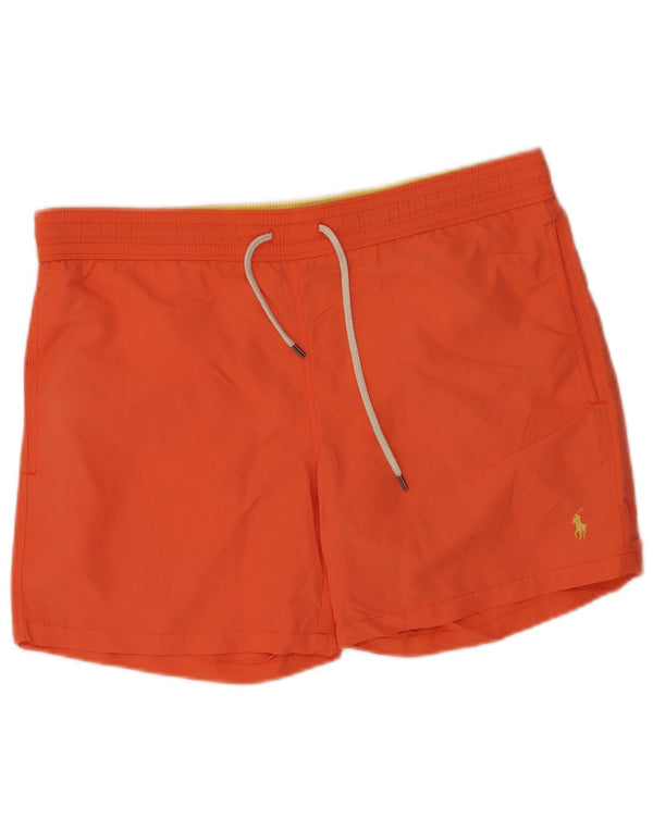 Pantaloncini da bagno da uomo Polo Ralph Lauren piccoli in nylon arancione