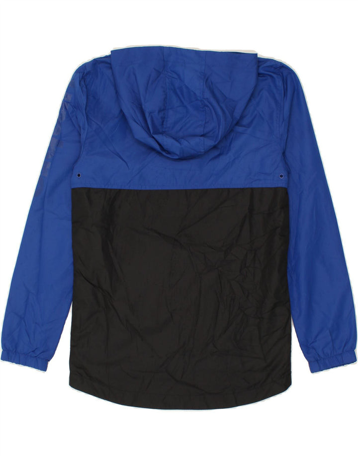 UMBRO Boys Graphic Hooded Anorak Jacket 12-13 Years Blue Colourblock Vintage Umbro and Second-Hand Umbro from Messina Hembry 