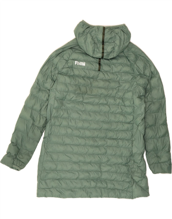 PUMA Womens Hooded Padded Coat UK 16 Large Green Vintage Puma and Second-Hand Puma from Messina Hembry 
