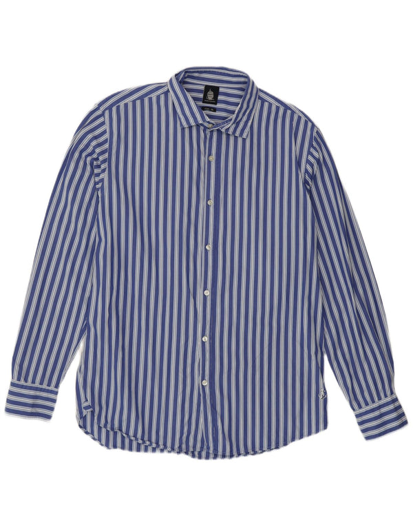 Marina Yachting Camicia da uomo slim fit taglia 42 a righe grandi blu