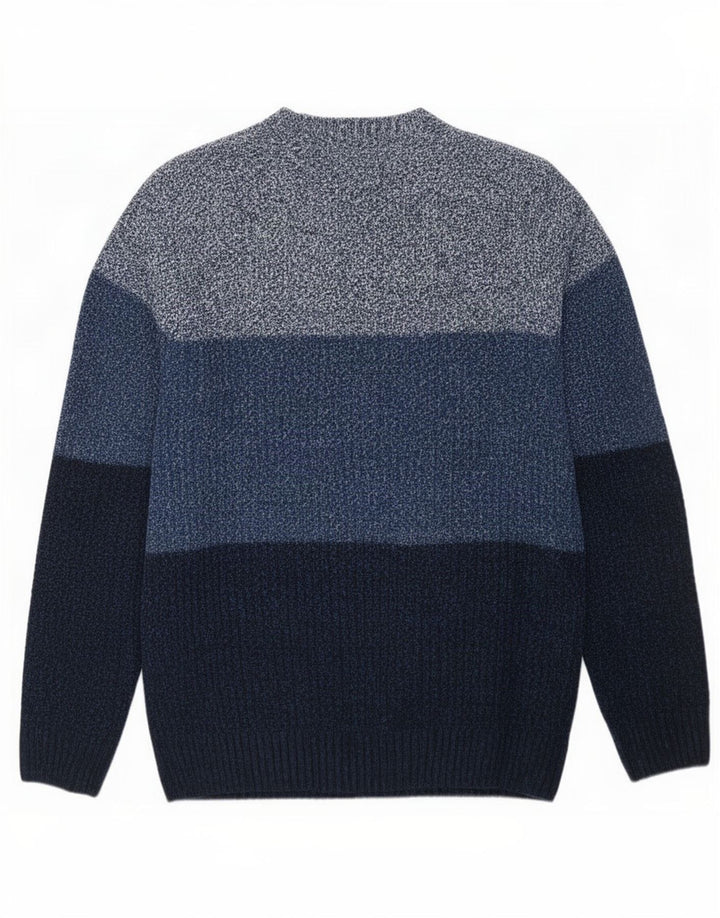 Maglione maglione girocollo da uomo Marks & Spencer grande chiazzato multicolore