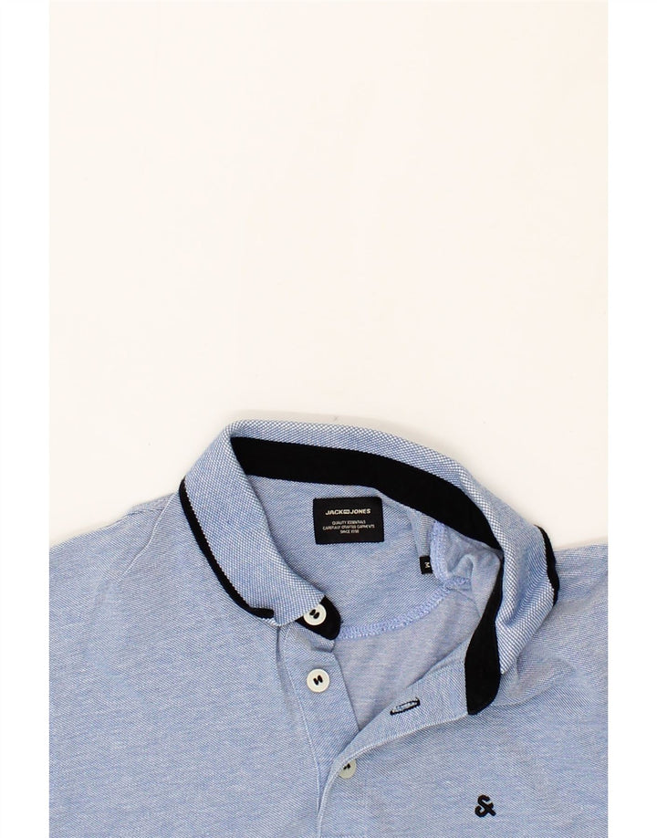 JACK & JONES Mens Polo Shirt Medium Blue Cotton Vintage Jack & Jones and Second-Hand Jack & Jones from Messina Hembry 