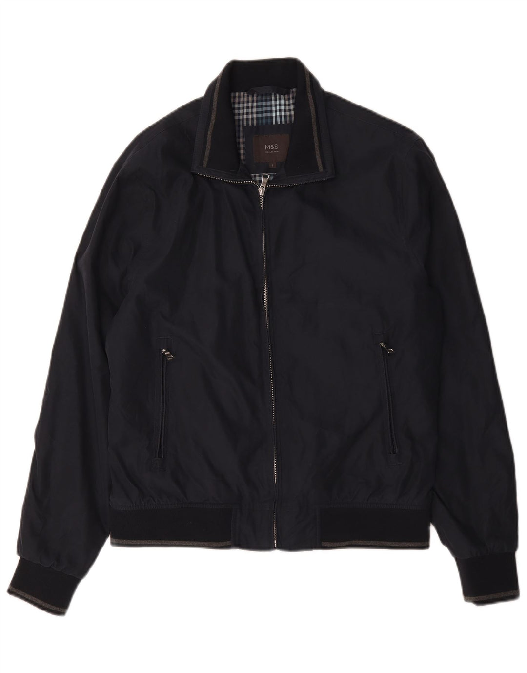 Giubbotto bomber da uomo Marks & Spencer UK 36 piccolo poliestere blu navy