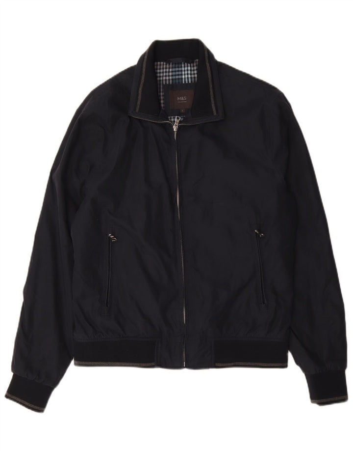 Giubbotto bomber da uomo Marks & Spencer UK 36 piccolo poliestere blu navy