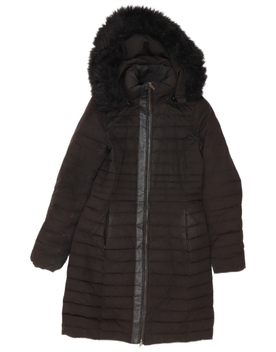 Cappotto imbottito oversize con cappuccio da donna Zara UK 6 XS Nero