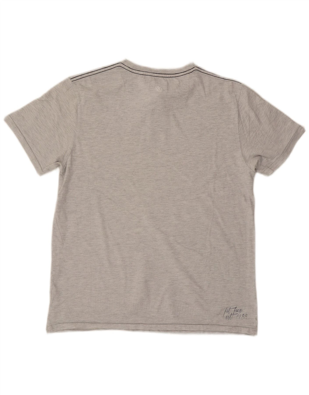 T-shirt grafica da uomo Fat Face Top in cotone grigio medio