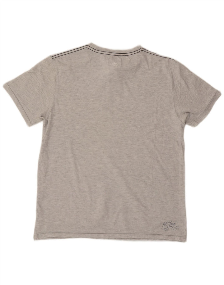 T-shirt grafica da uomo Fat Face Top in cotone grigio medio
