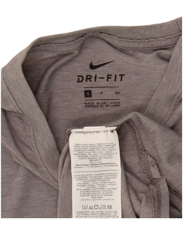 Canotta Nike Dri Fit da donna UK 10 piccola in poliestere grigio