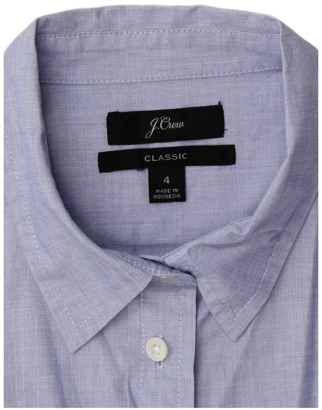 J. CREW Camicia da donna classica vestibilità classica US 4 Small in cotone blu