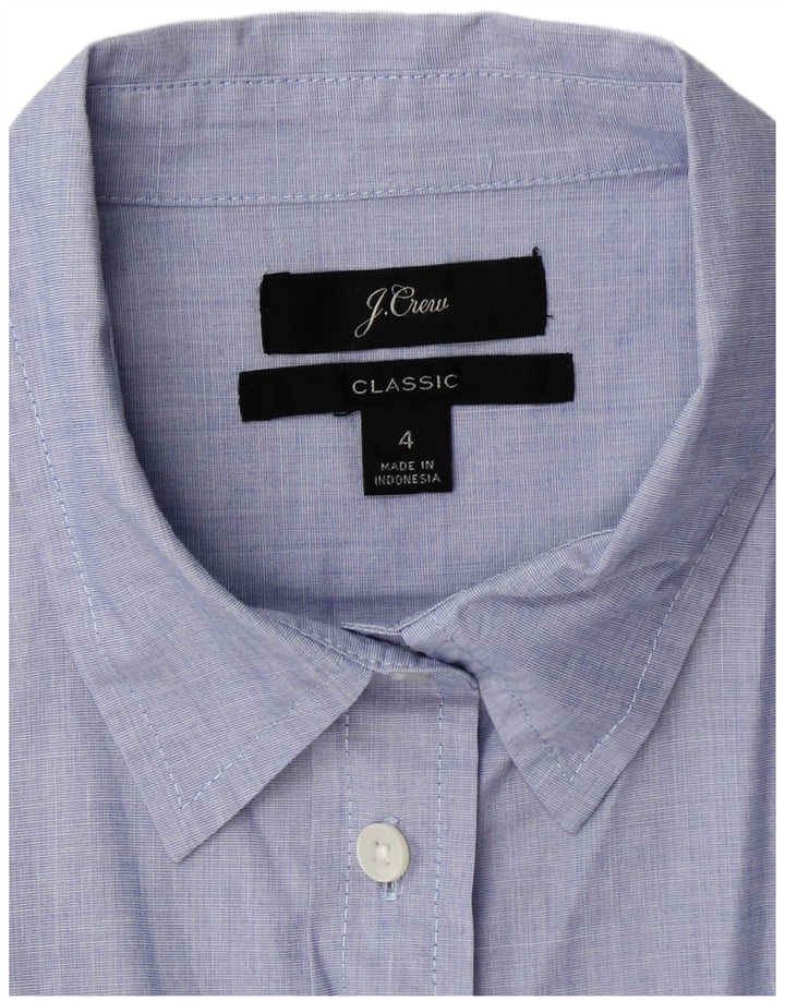 J. CREW Camicia da donna classica vestibilità classica US 4 Small in cotone blu