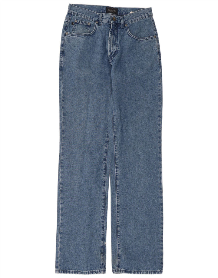 Jeans Dritti Donna Trussardi W29 L33 Cotone Blu