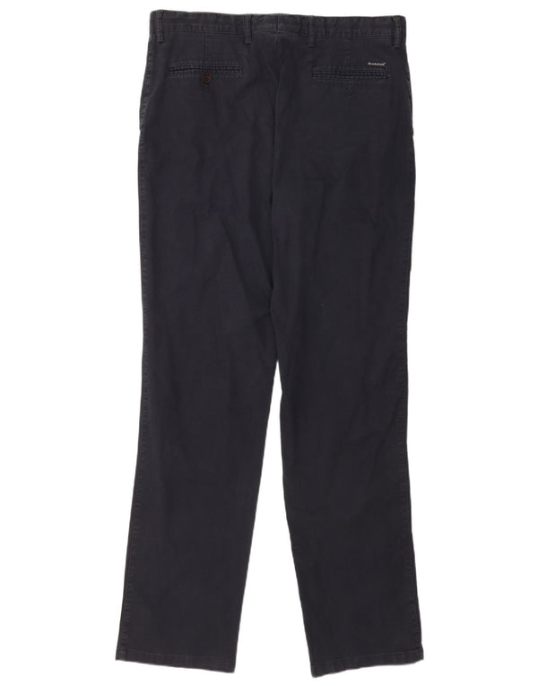 Pantaloni da abito dritti da uomo Brooksfield IT 54 2XL W36 L35 Blu navy Cotone