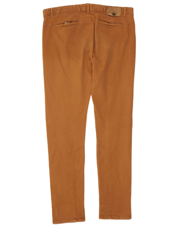 Pantaloni casual slim da uomo Zara EU 44 Large W34 L33 Arancioni