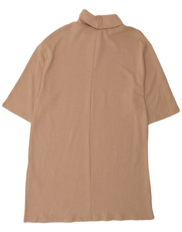 Abito a trapezio da donna Zara UK 16 grande in cotone beige