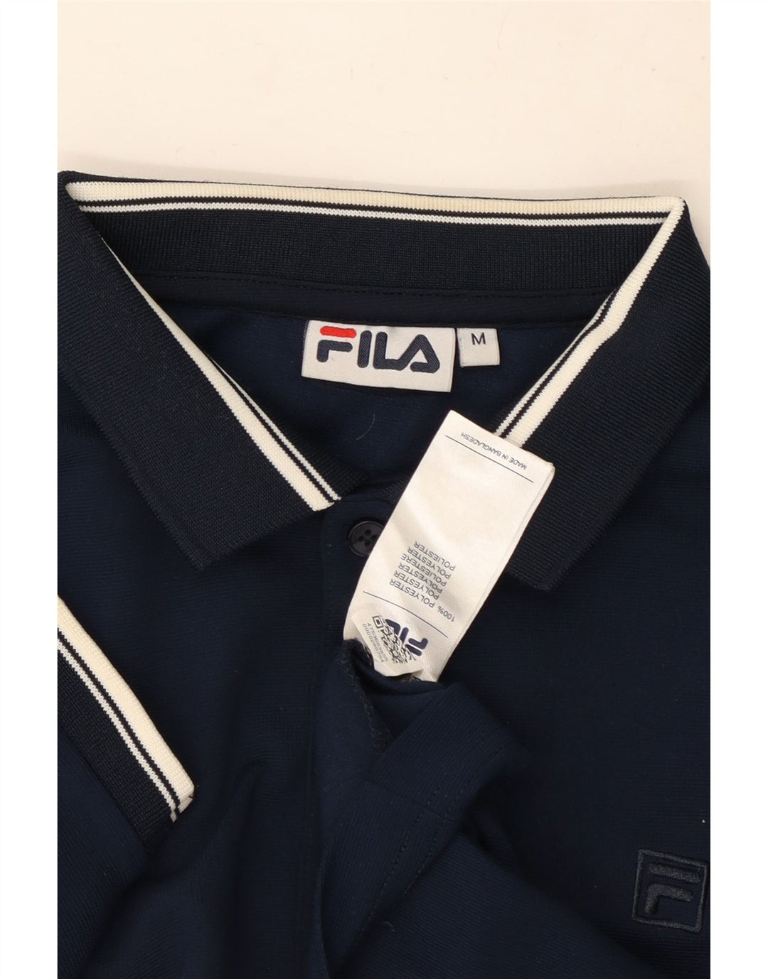 Polo da uomo Fila media poliestere blu navy