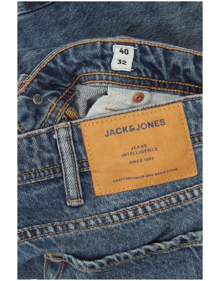 Jeans dritti Mike da uomo Jack & Jones W40 L30 cotone blu