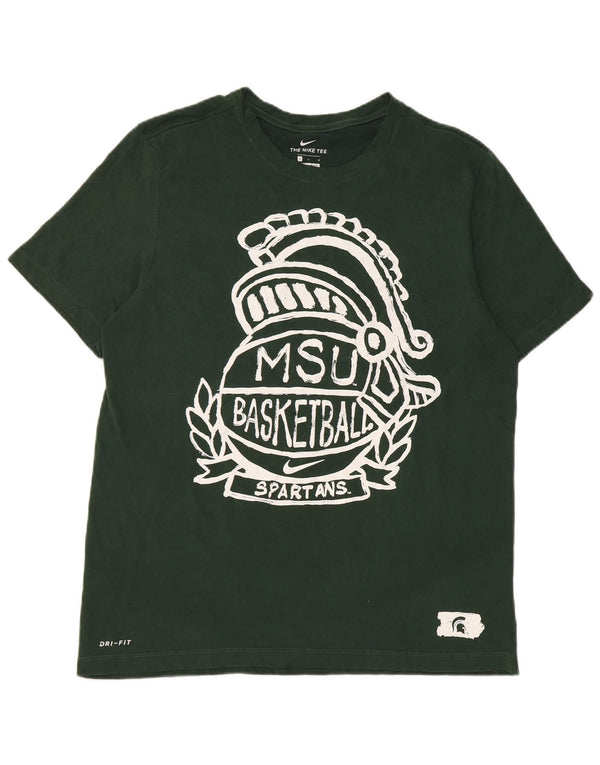 T-shirt grafica Nike Michigan State Spartans da uomo, grande, in cotone verde