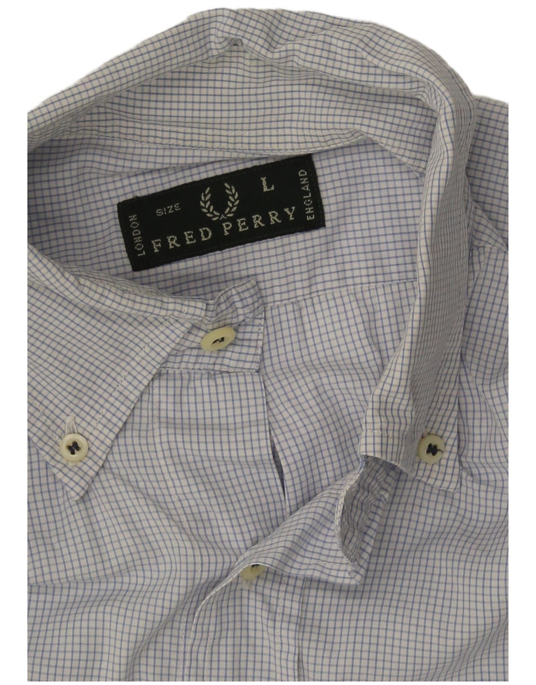 Camicia da uomo Fred Perry a quadri blu grandi