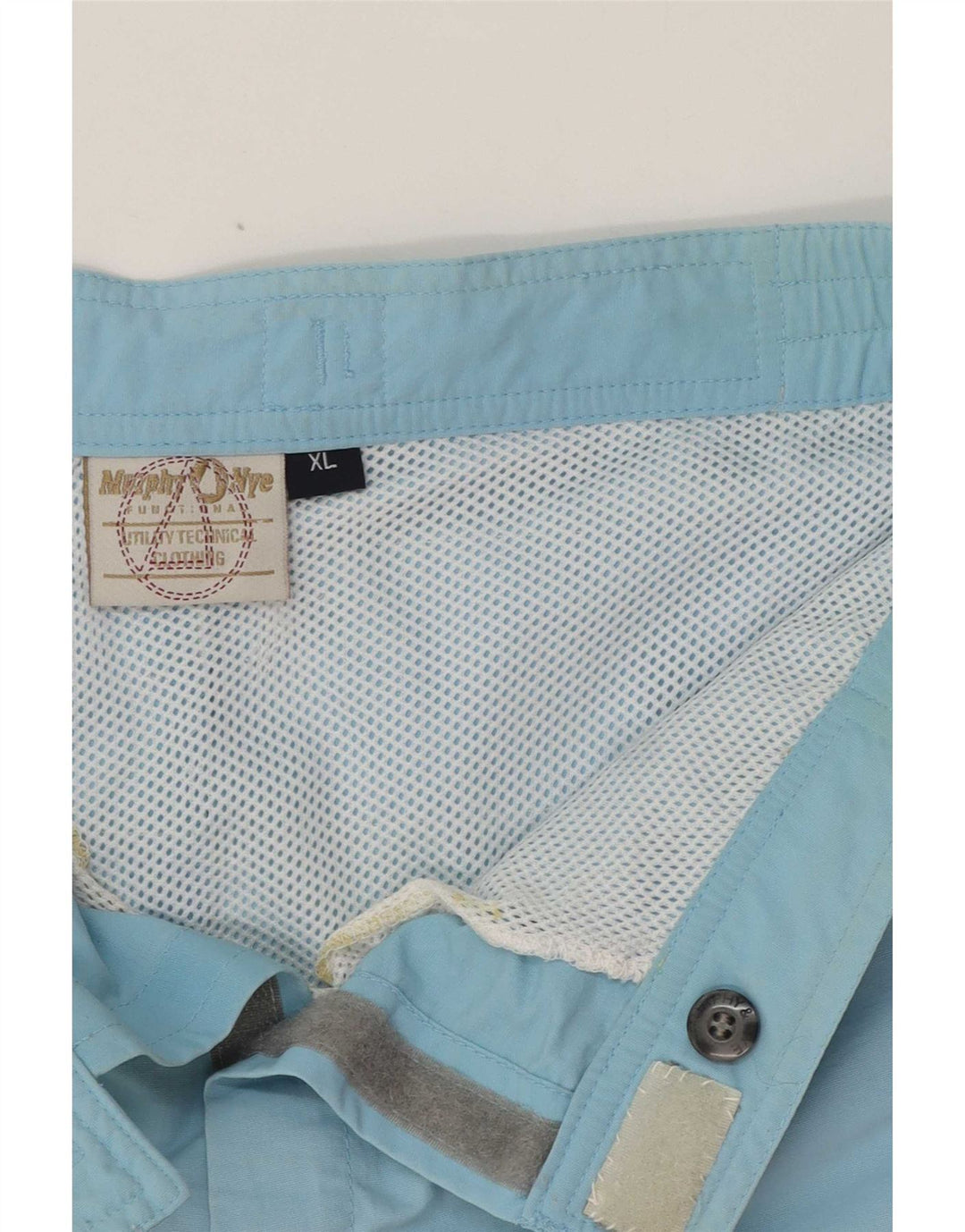 Pantaloncini da bagno grafici da uomo Murphy & Nye XL blu in poliammide color block