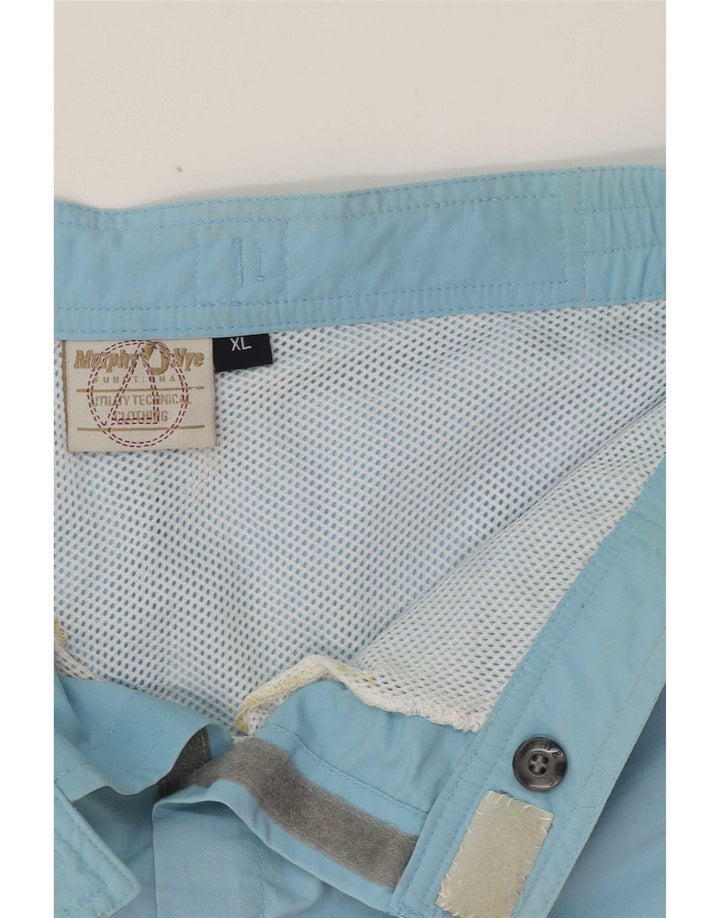 Pantaloncini da bagno grafici da uomo Murphy & Nye XL blu in poliammide color block