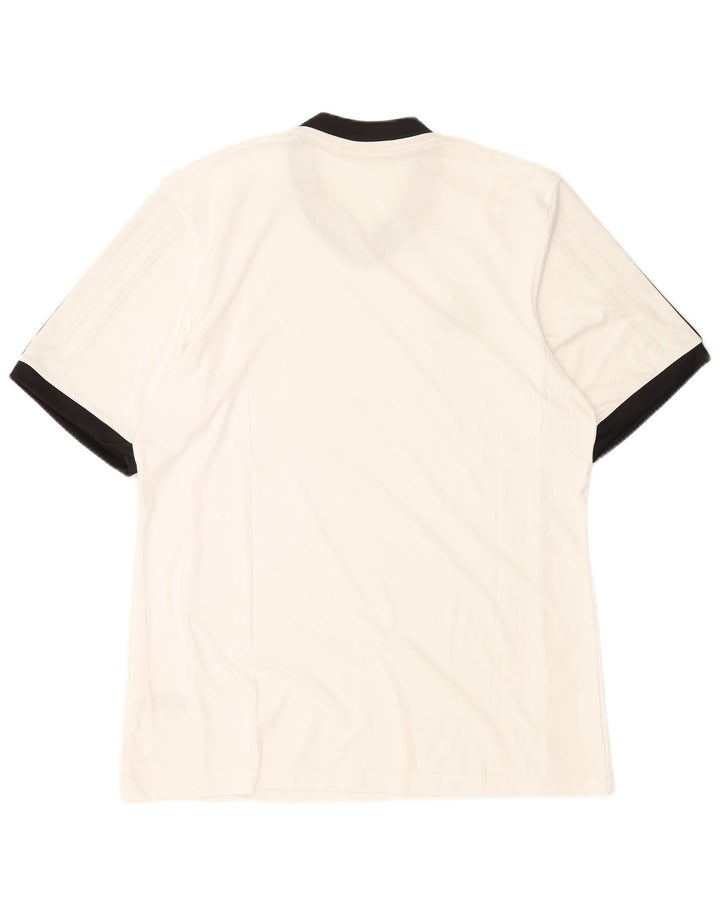 T-shirt Adidas Climalite da uomo, grande, in poliestere bianco