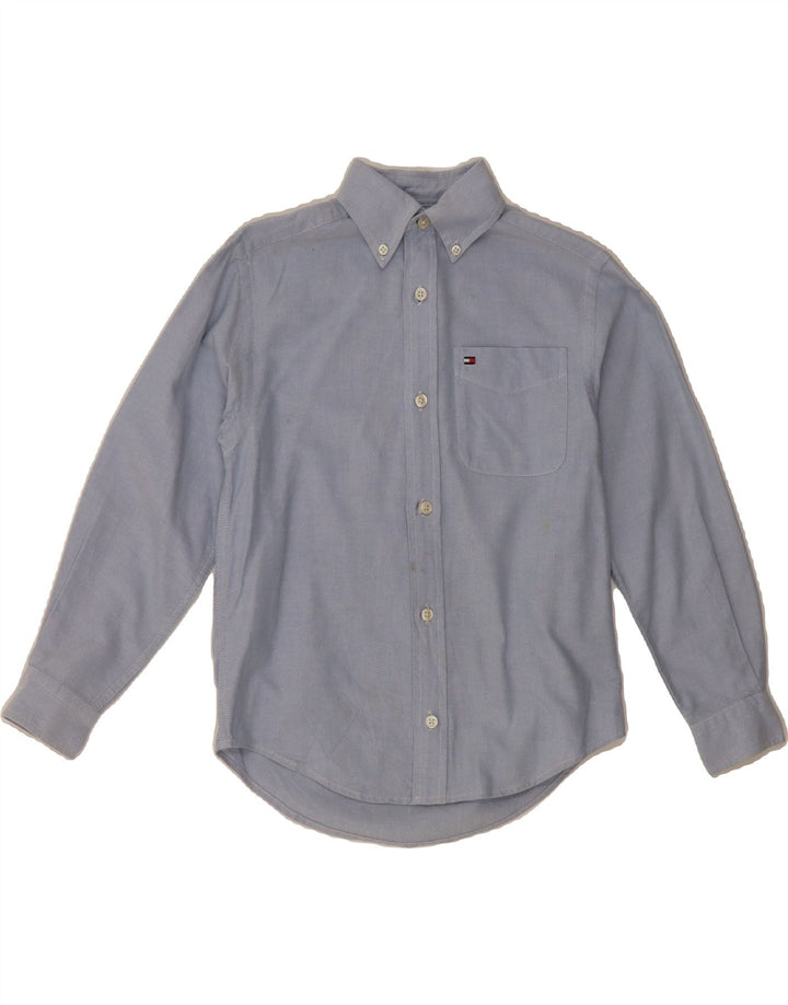 TOMMY HILFIGER Boys Shirt 7-8 Years XS Blue Cotton Vintage Tommy Hilfiger and Second-Hand Tommy Hilfiger from Messina Hembry 