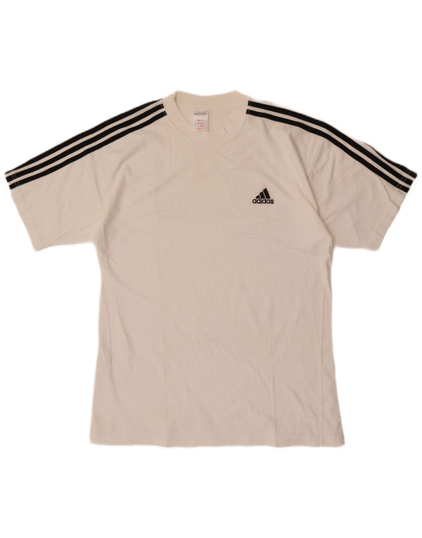 T-shirt da uomo Adidas Top UK 38/40 cotone bianco medio