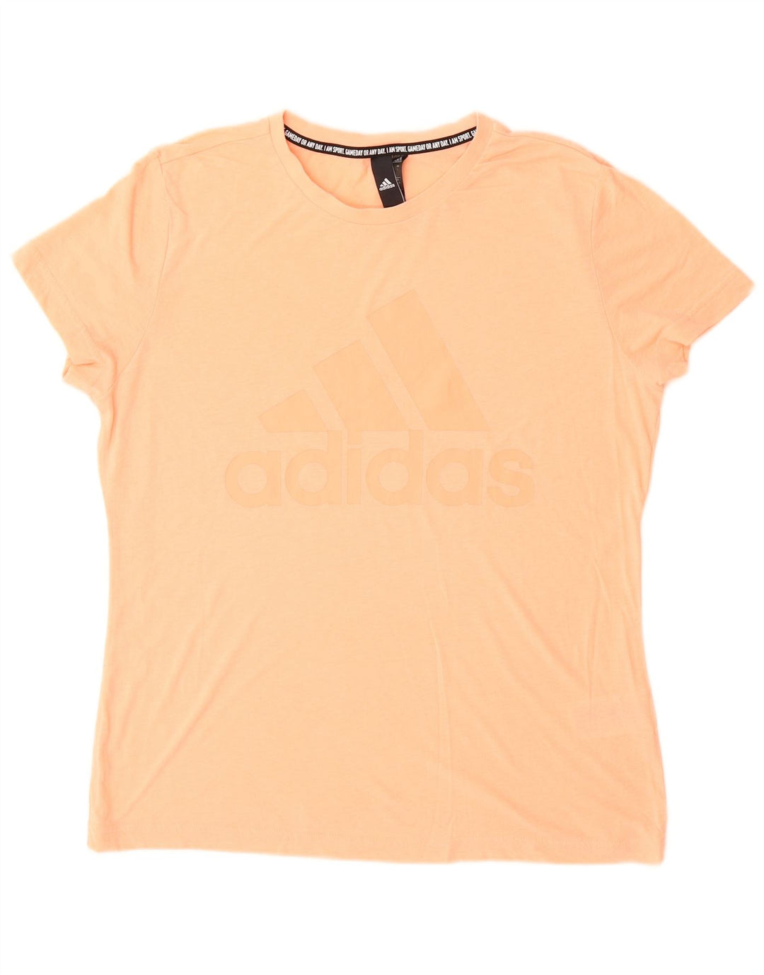 ADIDAS Womens Graphic T-Shirt Top UK 16/18 Large Orange Polyester