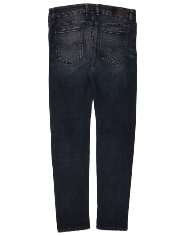 DIESEL Jeans skinny slim effetto consumato da uomo W31 L30 in cotone blu navy