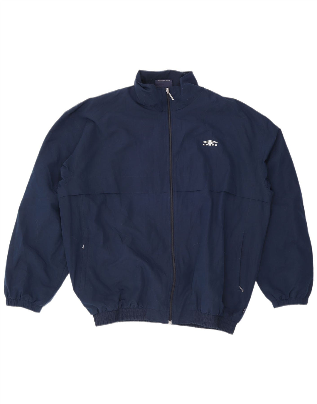 Giacca da ginnastica da uomo Umbro grande in poliestere blu navy
