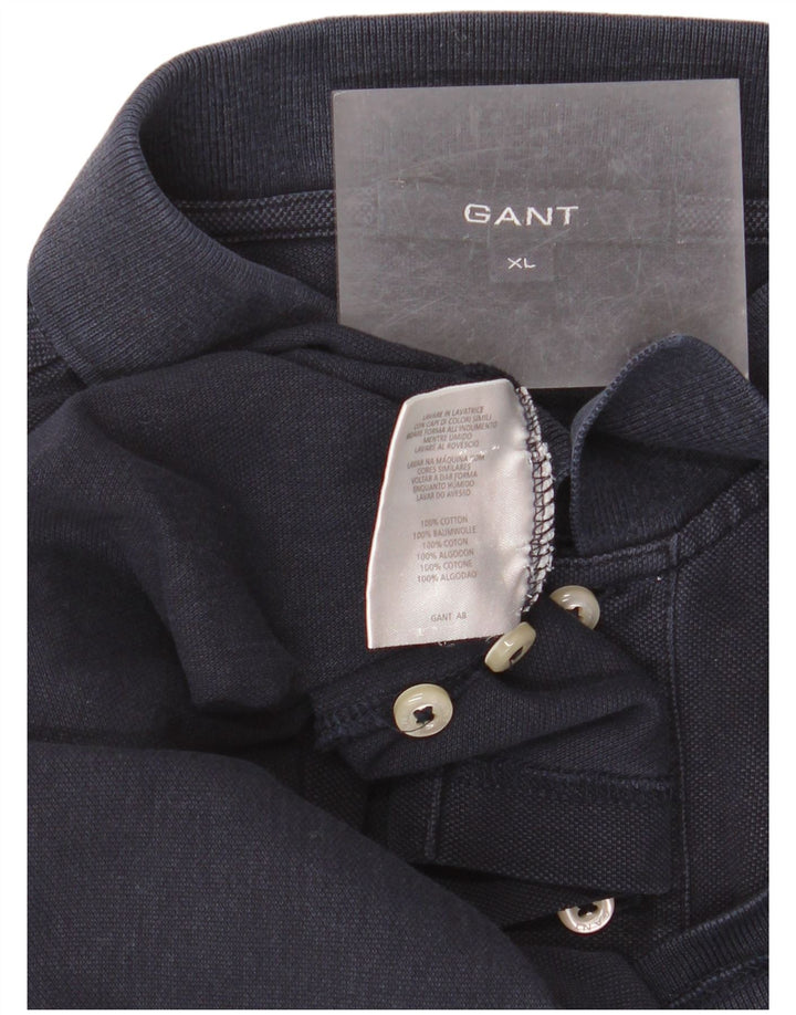 Polo da uomo Gant XL in cotone blu navy