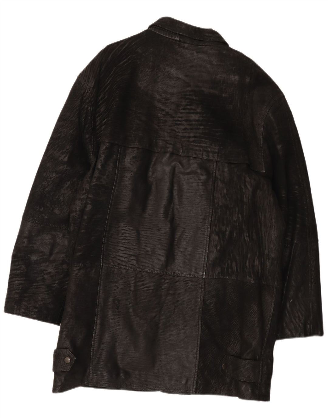 Cappotto in pelle da uomo Carlo Santini UK 44 2XL Pelle nera