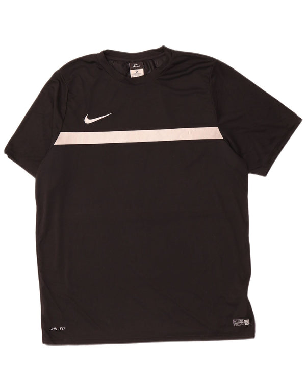 T-shirt Nike da uomo Dri Fit Top XL poliestere color block nero